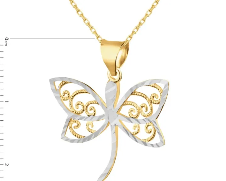 Złota zawieszka - ważka