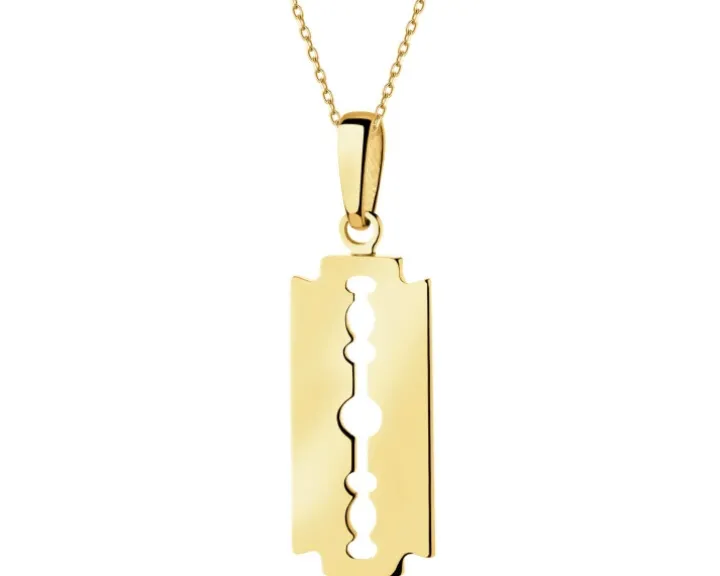 Złota zawieszka - żyletka