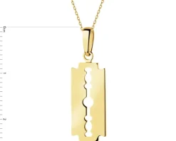 Złota zawieszka - żyletka