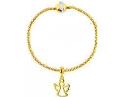 Złota zawieszka beads - aniołek