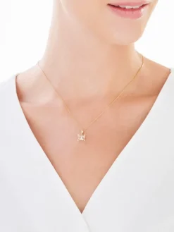 Złota zawieszka beads - motyl