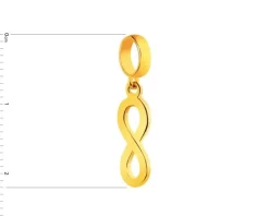 Złota zawieszka beads - nieskończoność