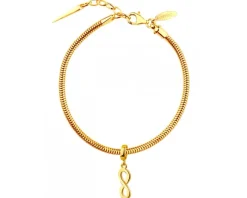 Złota zawieszka beads - nieskończoność