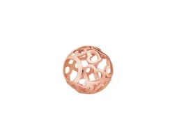 Złota zawieszka beads - serca