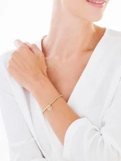 Złota zawieszka beads z brylantem - serce - 0,008 ct - próba 375