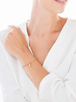 Złota zawieszka beads z diamentami - kot - 0,01 ct - próba 375