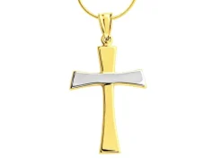 Złota zawieszka- krzyż