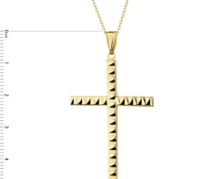 Złota zawieszka- krzyż