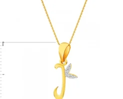 Złota zawieszka  litera J