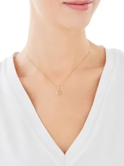 Złota zawieszka litera N