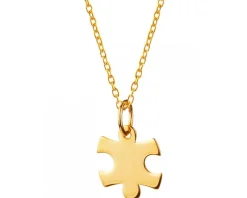 Złota zawieszka puzzel