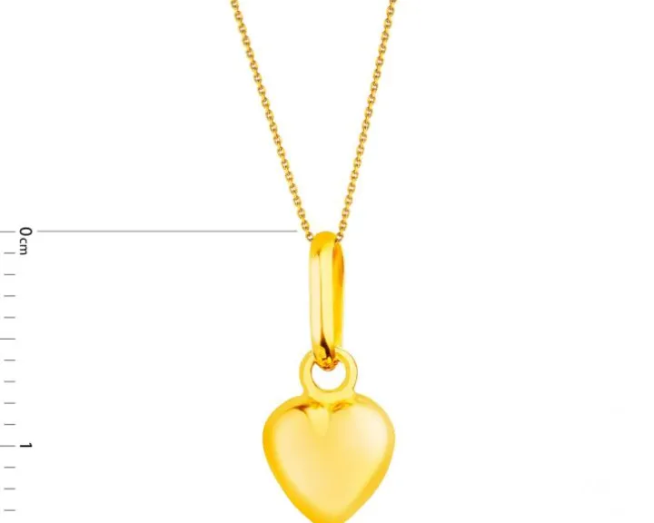 Złota zawieszka serce