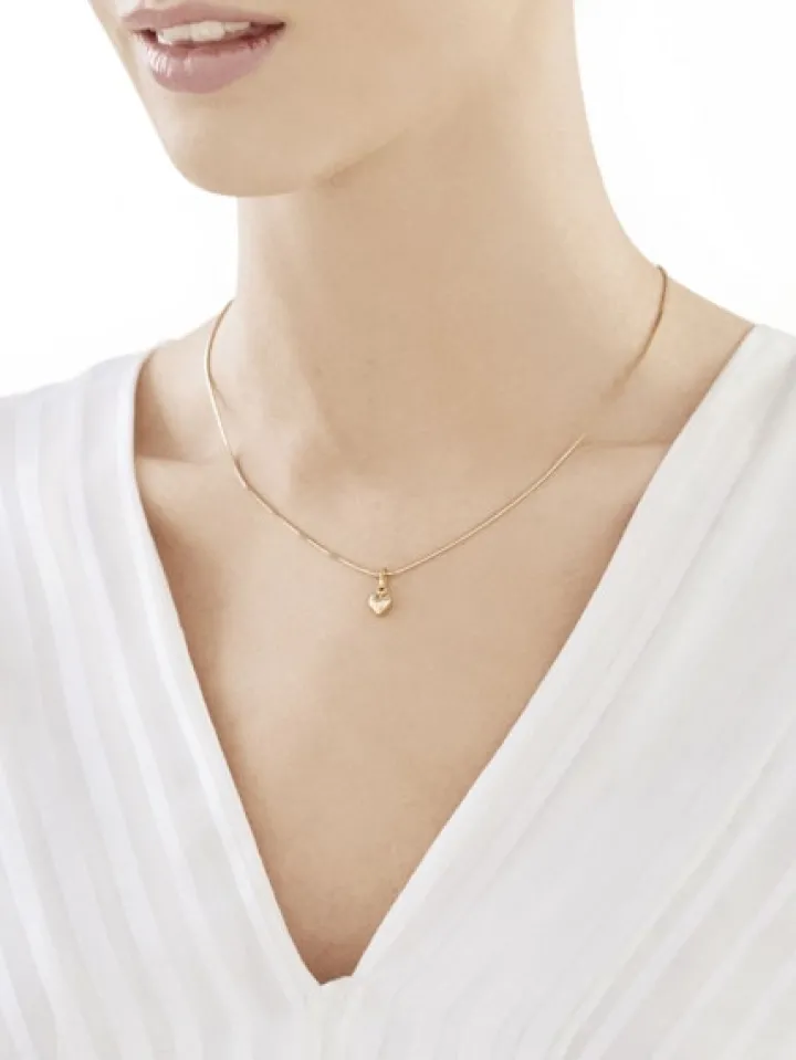 Złota zawieszka serce