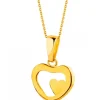 Złota zawieszka serce