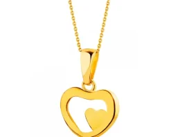 Złota zawieszka serce