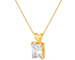 Złota zawieszka z cyrkonią