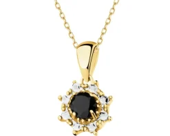 Złota zawieszka z cyrkonią