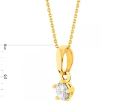 Złota zawieszka z cyrkonią