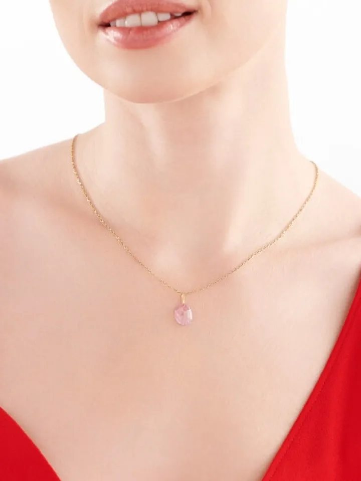 Złota zawieszka z cyrkonią