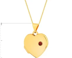 Złota zawieszka z cyrkonią - puzderko - serce