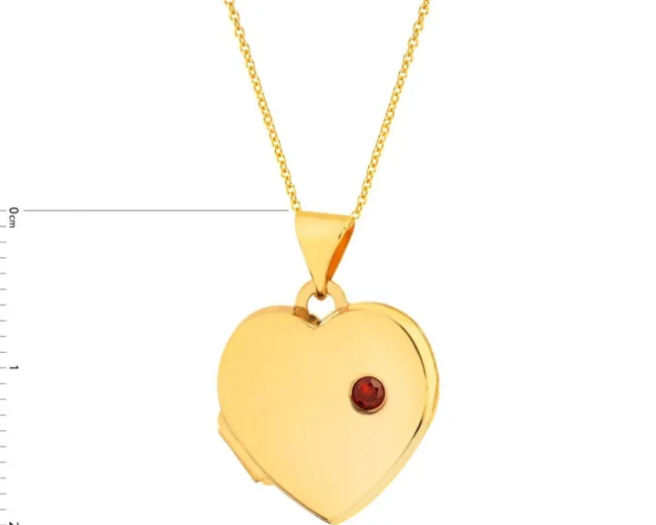 Złota zawieszka z cyrkonią - puzderko - serce