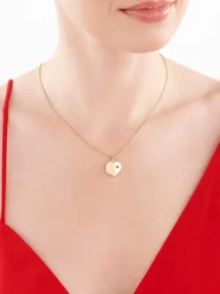 Złota zawieszka z cyrkonią - puzderko - serce