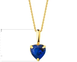 Złota zawieszka z cyrkonią - serce