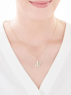 Złota zawieszka z cyrkonią - litera M