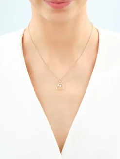 Złota zawieszka z cyrkonią - serca