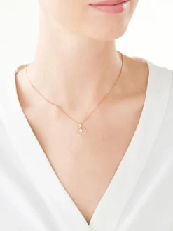 Złota zawieszka z cyrkonią - serce