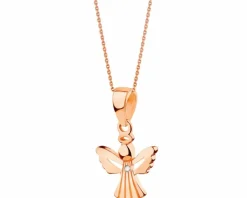 Złota zawieszka z cyrkonią - aniołek