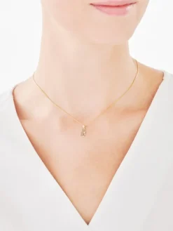 Złota zawieszka z cyrkonią - aniołek