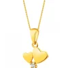 Złota zawieszka z cyrkonią - serca