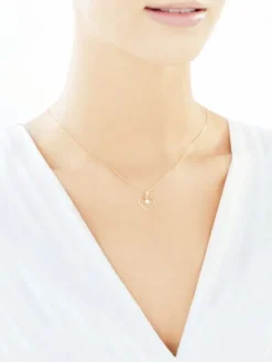 Złota zawieszka z cyrkonią - serce