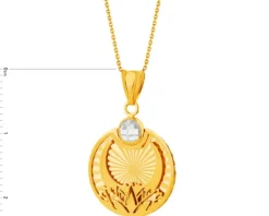 Złota zawieszka z cyrkonią - Księżyc