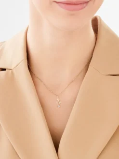 Złota zawieszka z cyrkonią - motyl