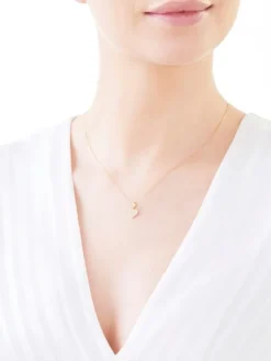 Złota zawieszka z cyrkoniami - serce