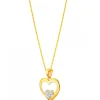 Złota zawieszka z cyrkoniami - serce