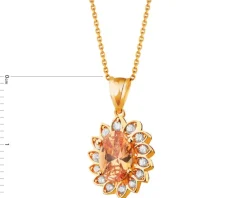 Złota zawieszka z cyrkoniami