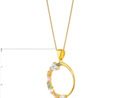 Złota zawieszka z cyrkoniami