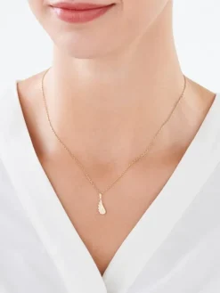 Złota zawieszka z cyrkoniami - skrzydło