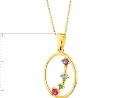 Złota zawieszka z cyrkoniami - Baran