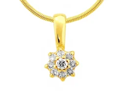 Złota zawieszka z cyrkoniami