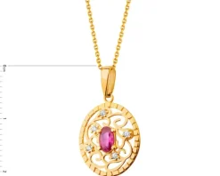 Złota zawieszka z cyrkoniami