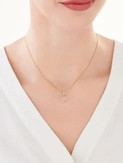 Złota zawieszka z cyrkoniami - serce