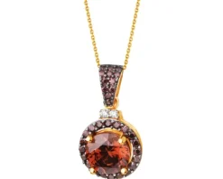 Złota zawieszka z cyrkoniami