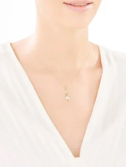 Złota zawieszka z cyrkoniami