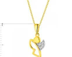 Złota zawieszka z cyrkoniami - aniołek