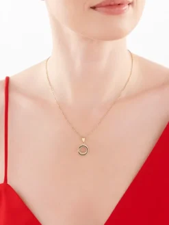 Złota zawieszka z cyrkoniami