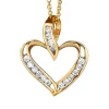 Złota zawieszka z cyrkoniami - serce